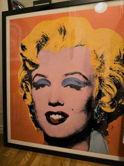 Andy Warhol Marilyn Monroe Framed Pop Art Print 5' x 5'