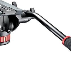 Manfrotto 502 Pro Video Head with 504PLONG Long Quick Release Mounting Plate and Flat Base