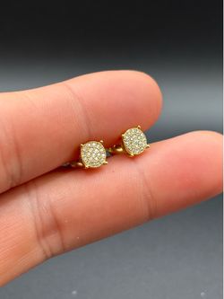 VVS1 Moissanite Gold Plated Earrings