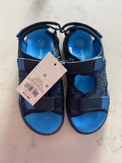 Brand New Cat & Jack Blue Boy Sandals Hiking Style Size 12