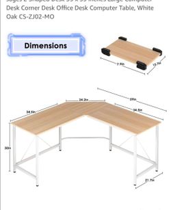 black L shape desk