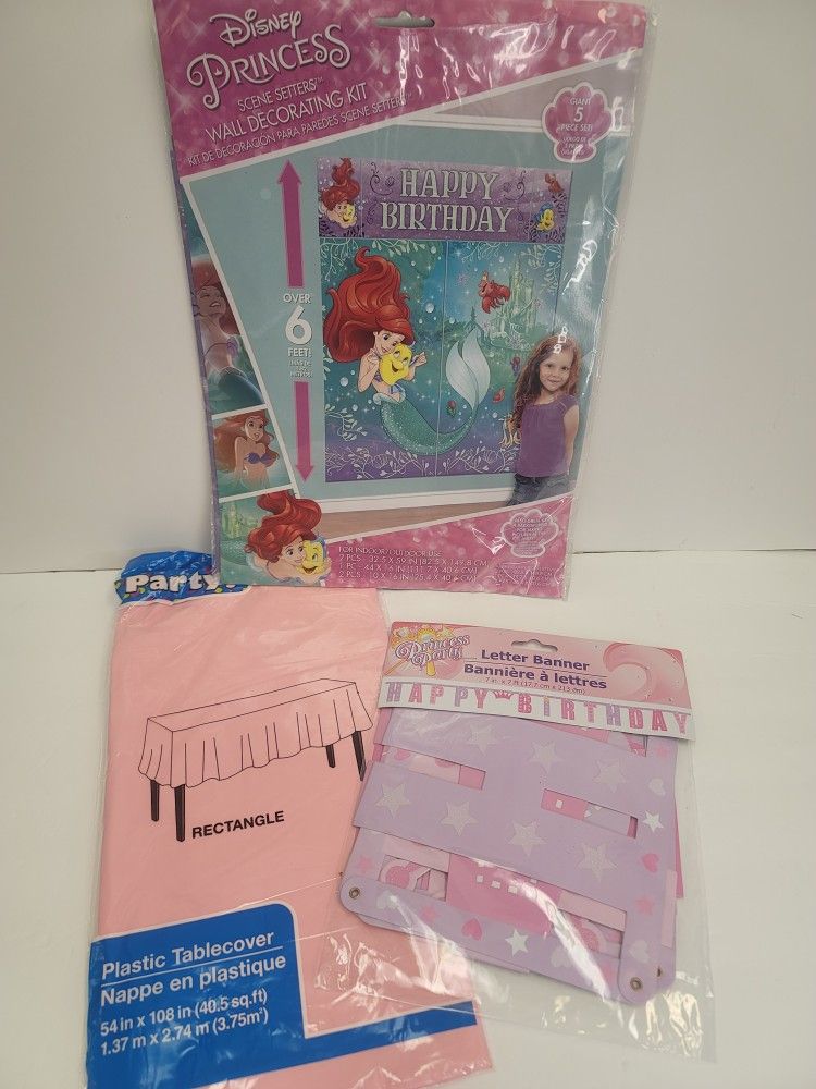 Disney The Little Mermaid Party Banner And Decor For Sale
