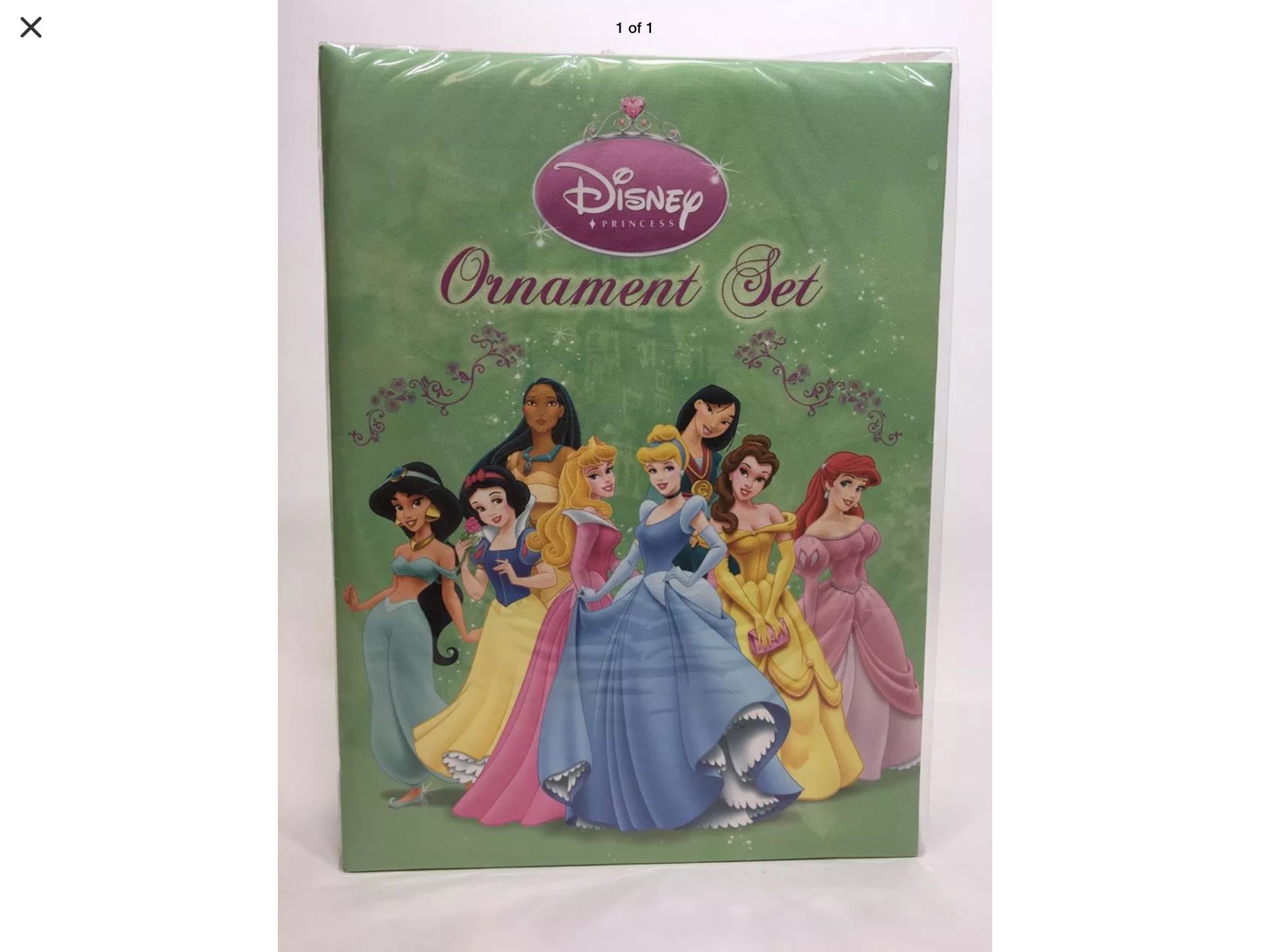 2007 Disney princess ornaments collections 8 Pcs, Brand New