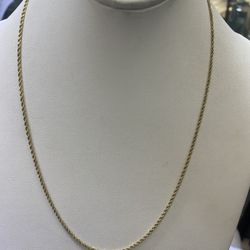 10k 22 inch Rope Chain