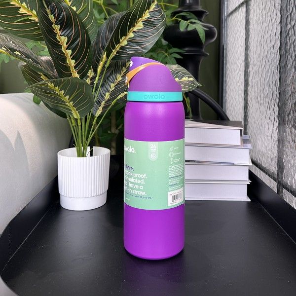 owala 24oz/32OZ Insulated Stainless Steel Water Bottle Double-Layer Kettle With Straw Vacuum Flasks For Sports Travel