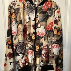 Men’s Vintage Floral Bomber Jacket