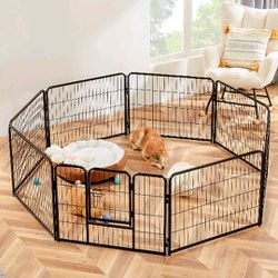 PetTrove Dog Playpen Indoor - Pet Fence Puppy Exercise Pen for Yard 107.5 square feet