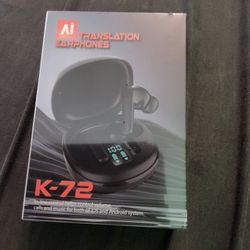 AI K-72 Translation Earphones 5H Music Time Wireless - Captain's Treasure!"