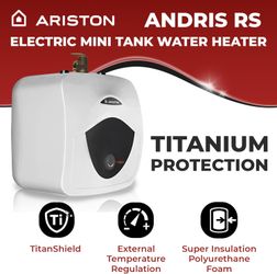 2.5 Gallon 120-Volt – Ariston Andris Mini Tank Electric Water Heater #1595D T7-2