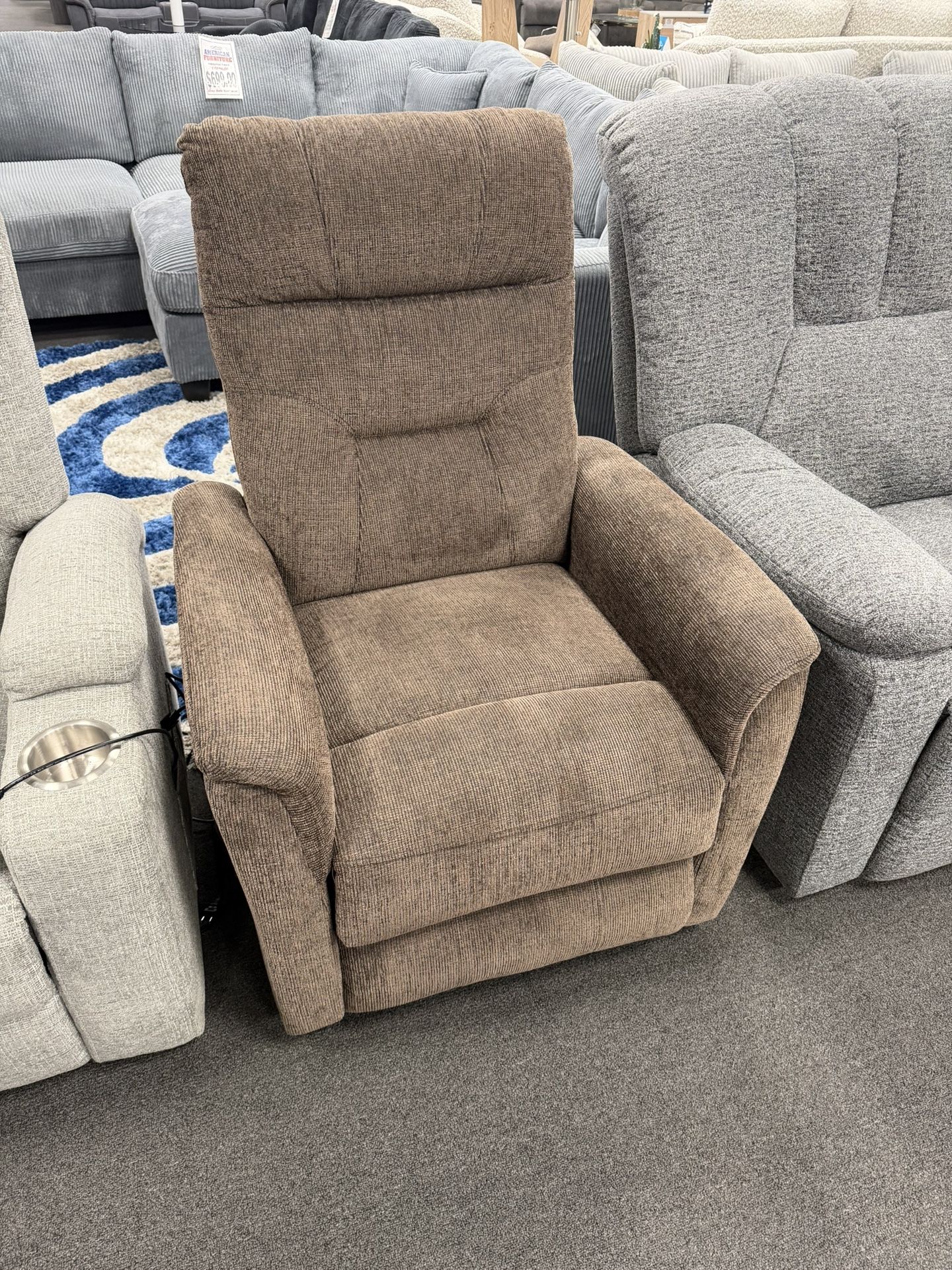 Brown Power Left Up Recliner 