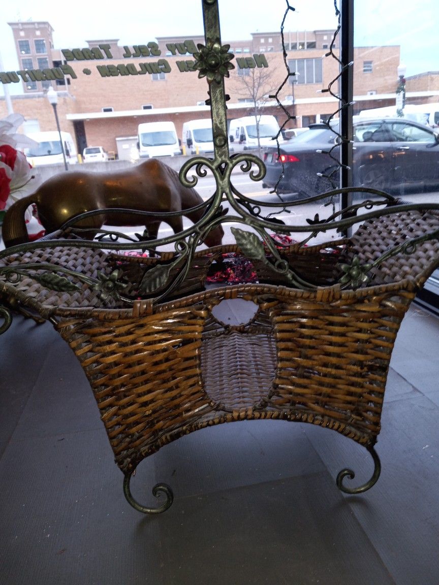 Set Of 3 Magazine/Blanket Rack w/Napkin Holder And Basket