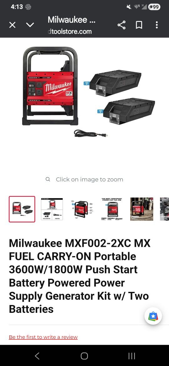 Milwaukee Power Bank With 2 Batteries And Charging Power Cord