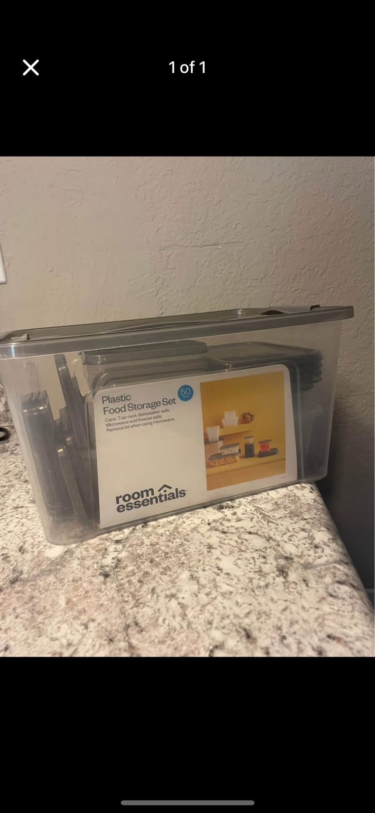 New Plastic food storage set