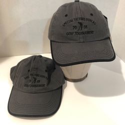 Special Victims Bureau 2008 Golf Dad Hat Lot (2) - New, Clean, Gray