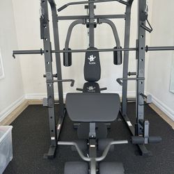  Smith Machine SM1001/FID Adj Bench/Gym Equipment/Fitness/Squat Rack/‼️⭕️WEIGHTS AND OLYMPIC BARBELL SOLD INDIVIDUALLY ⭕️‼️FREE  DELIVERY🚚 