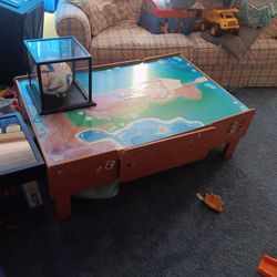 Wooden Train Play Table 