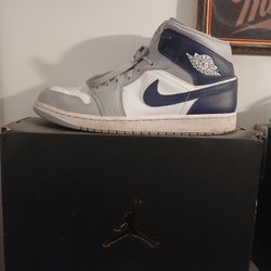 Air Jordan Mid Wolf Grey/Navy