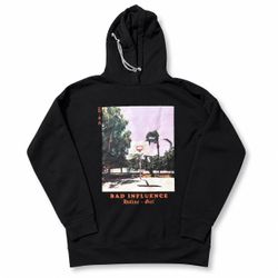 Missguided Tall Bad Influence Graphic Hoodie Black Women’s US 6