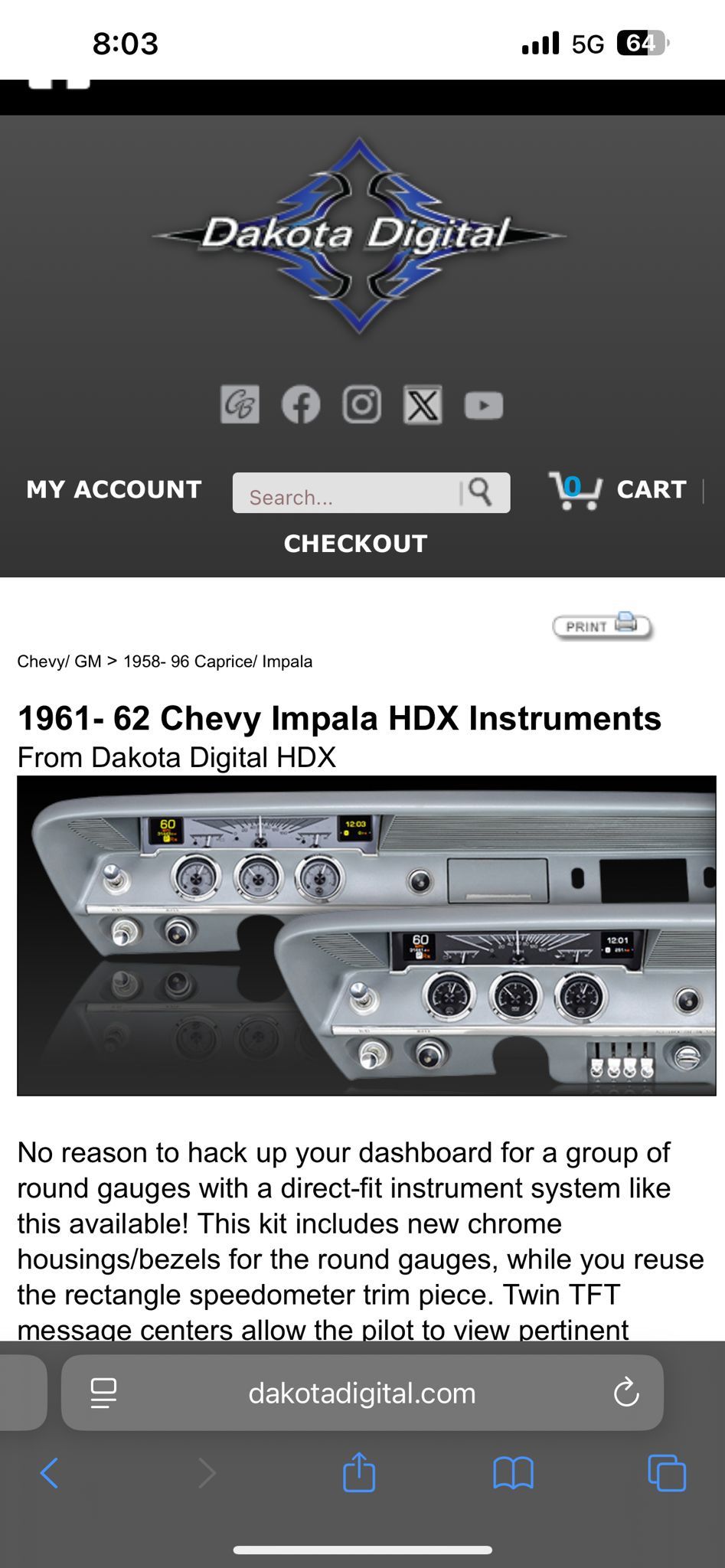 1962 Impala Dashboard