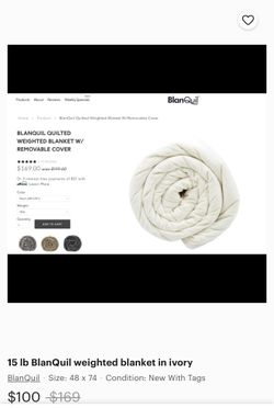 Blanquil Weighted Blanket 20lbs With Cooling Cover