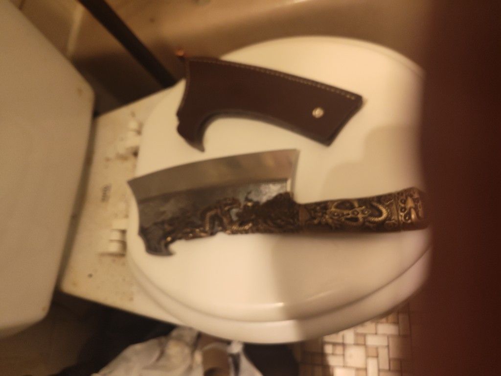 Cleaver Fixed  Golden Dragonblade