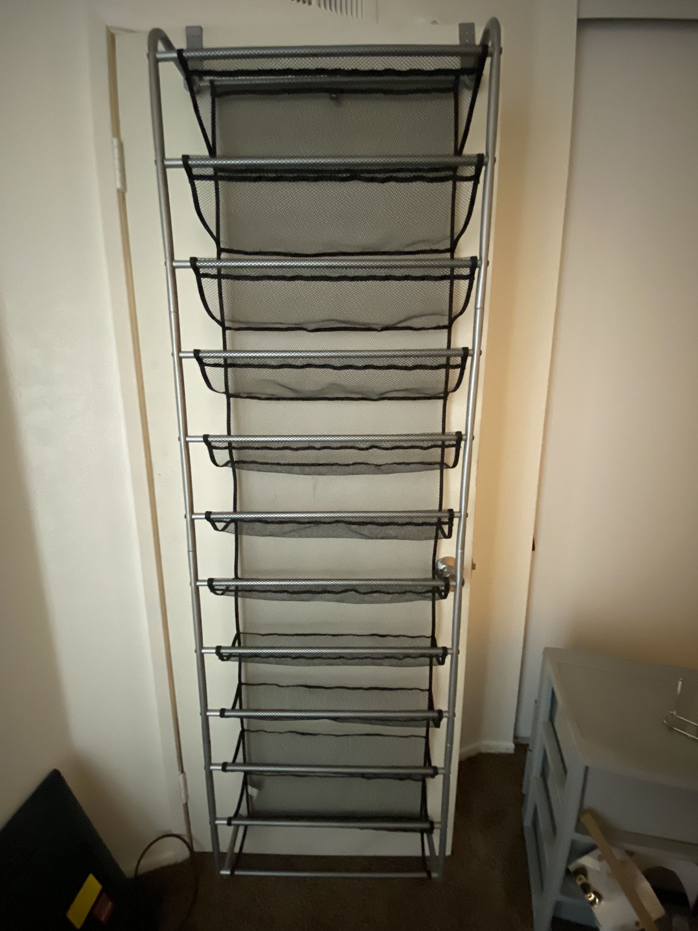 Whitmor 36 Pair Over The Door Shoe Rack Black