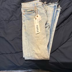 Purple designer Jeans