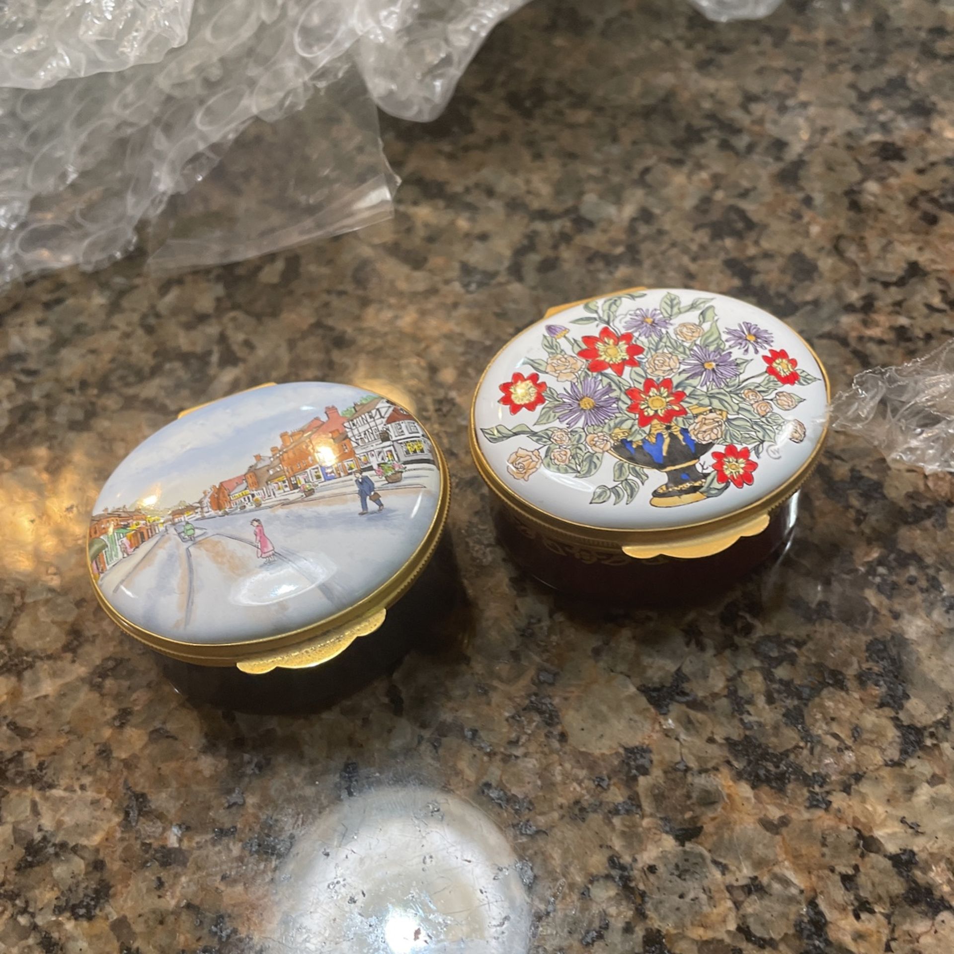 Hand Painted Trinket Box England By Crummles