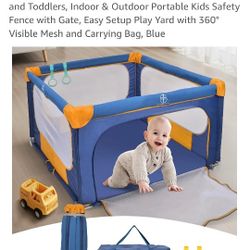 50 By 50 Blue Playpen