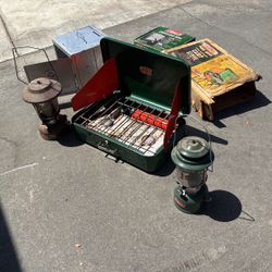 Camp Stove/oven And Lanterns