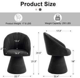 Brand New /Never Used Modern Swivel Barrel Chair- Dark Grey