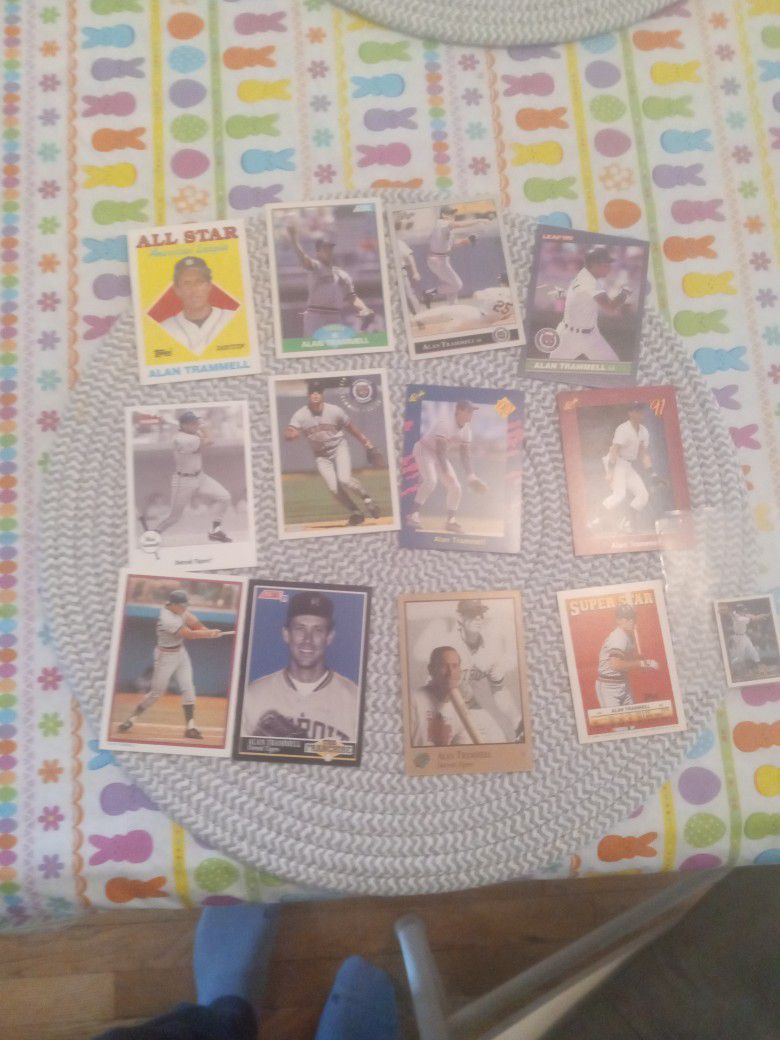 Detroit Tigers Cards Players Cecil Filter And Allen Trammell 26 Cards In All Meet Up Pick Up Only Dearborn Area