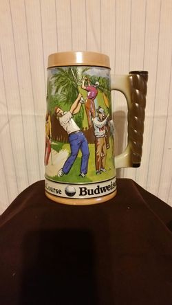 BUDWEISER BEER STEIN, PAR FOR THE COURSE.