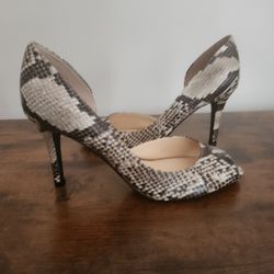 Storage Clean Out - Snakeskin Print Size 9 Peeptoe Pumps