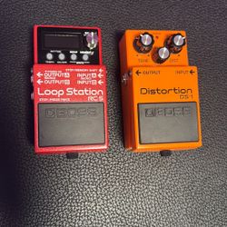 Boss Loop station RC-5 and Distortion DS-1 Guitar pedals