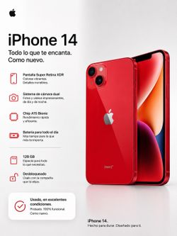 iPhone 14 Red original 128GB Unlocked