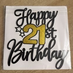 21yr cake topper