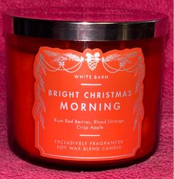 Bath & Body Works White Barn Bright Christmas Morning 3 Wick Candle NEW!
