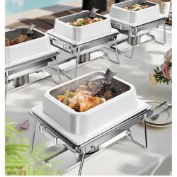 Chafing / Serving Dishes Set Of 4 New In Box! White