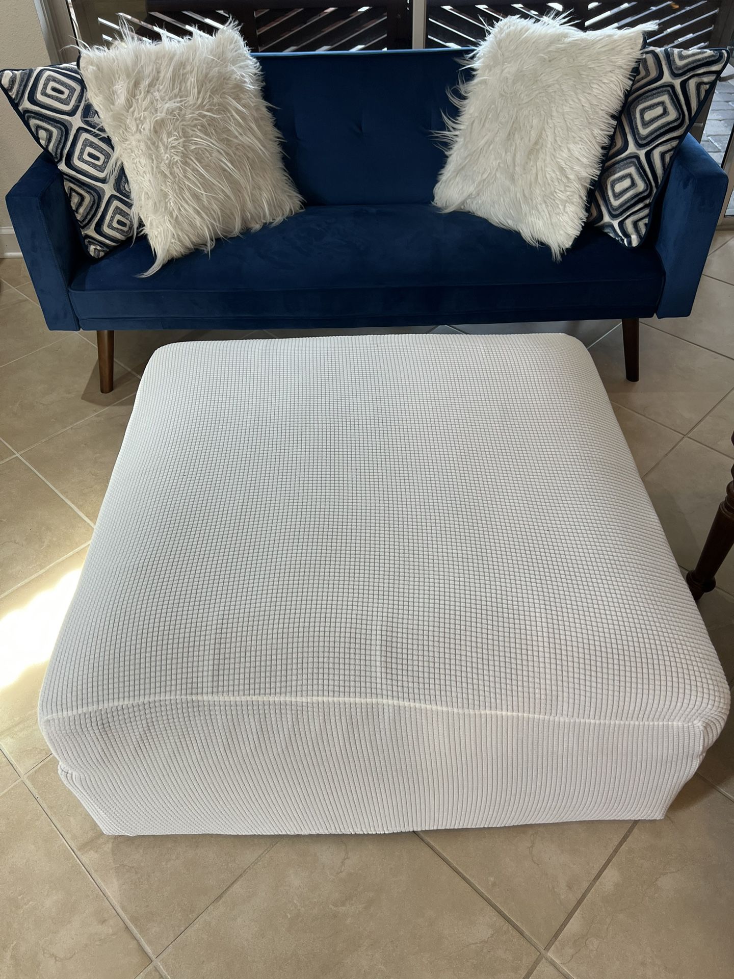 Stylish blue sofa Futon Sleeper