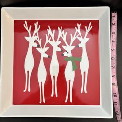 Crate and Barrel 12x12 Holiday Plate With Rim