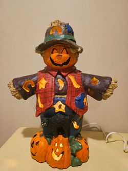 Vintage Halloween scarecrow decoration