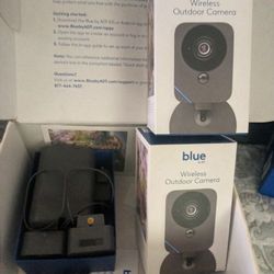Blue  Wireeles  Outdoor Camera 