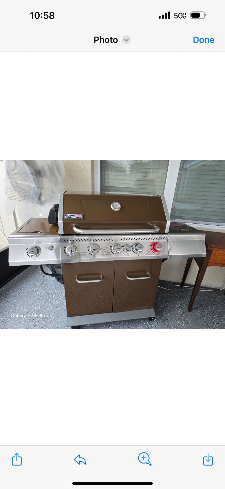 Brand New Gas Grill With Rotisserie Turning Machine