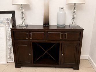 Wooden cabinet with mirror