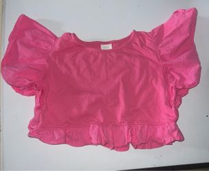 Zara Pink Ruffle Crop Top for girls