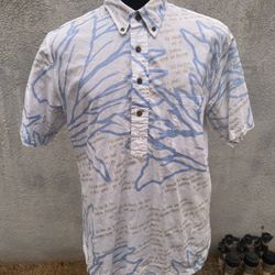 PreOwned Sig Zane Multicolored Hawaiian Shirt 3/4 Button Men's M