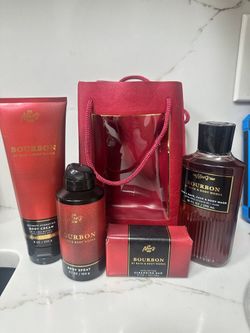 Bath and Body Works Men’s Bourbon 5pc Bag Set 