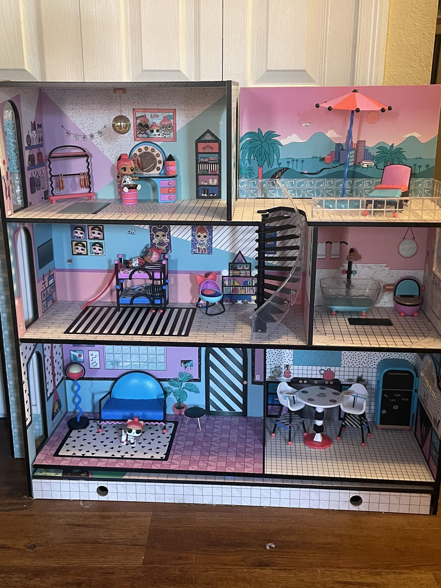 LOL Surprise OMG House Real Wood Dollhouse