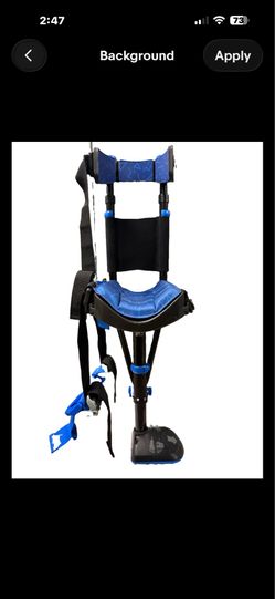 iWALK 3.0 Hands-Free Crutch Black/Blue, Adjustable, 275 lb Capacity, Adult